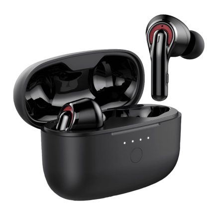 Casti Wireless In-Ear Tribit FlyBuds C1, Qualcomm aptX, Bluetooth 5.2, IPX5, Silicon, Negru