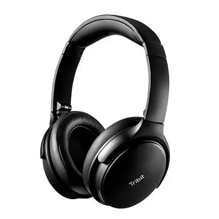 Casti Bluetooth Over Ear Tribit QuietPlus 71 ANC, Wireless, Conectivitate Bluetooth 5.0, Compatibil Android, iOS, PC Gaming, Music, Negru